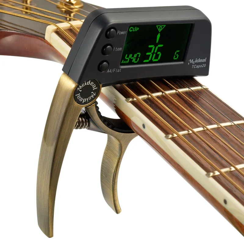Guitar capo guitar accessories guitar tuner electric guitar tuners multifunctional 2-in-1 guitar tuner guitar capo TCapo20 with LCD for acoustic electric bass aluminum alloy