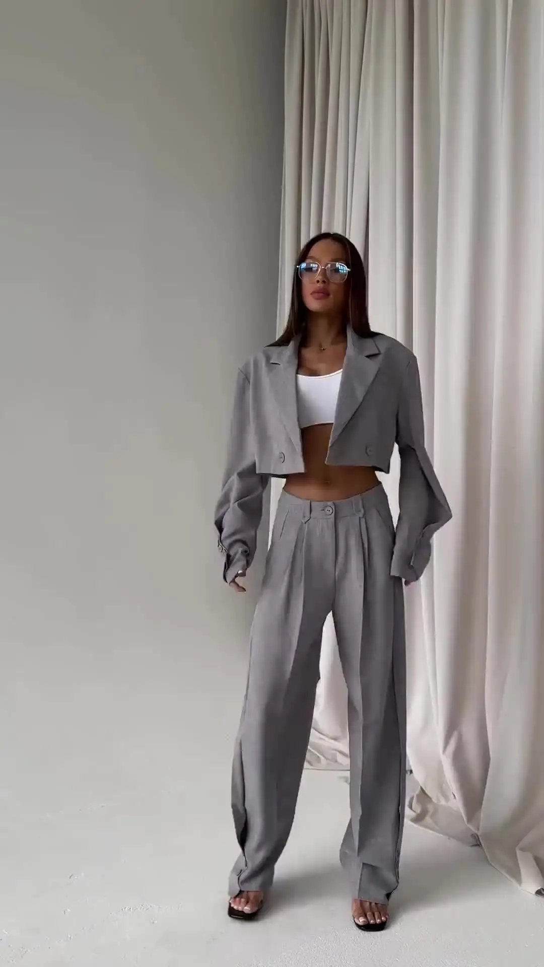 Waytobele женский комплект из двух предметов осенний офисный простой однотонный топ