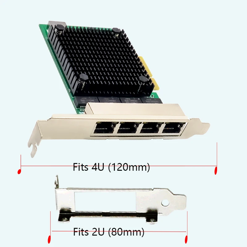 4포트 네트워크 카드 RTL8125 8126 칩 PCI Express X4 - 쿼드 RJ45 NIC 10/100/1000/2500Mb 기가비트 이더넷 LAN 카드 (PC 데스크탑용)