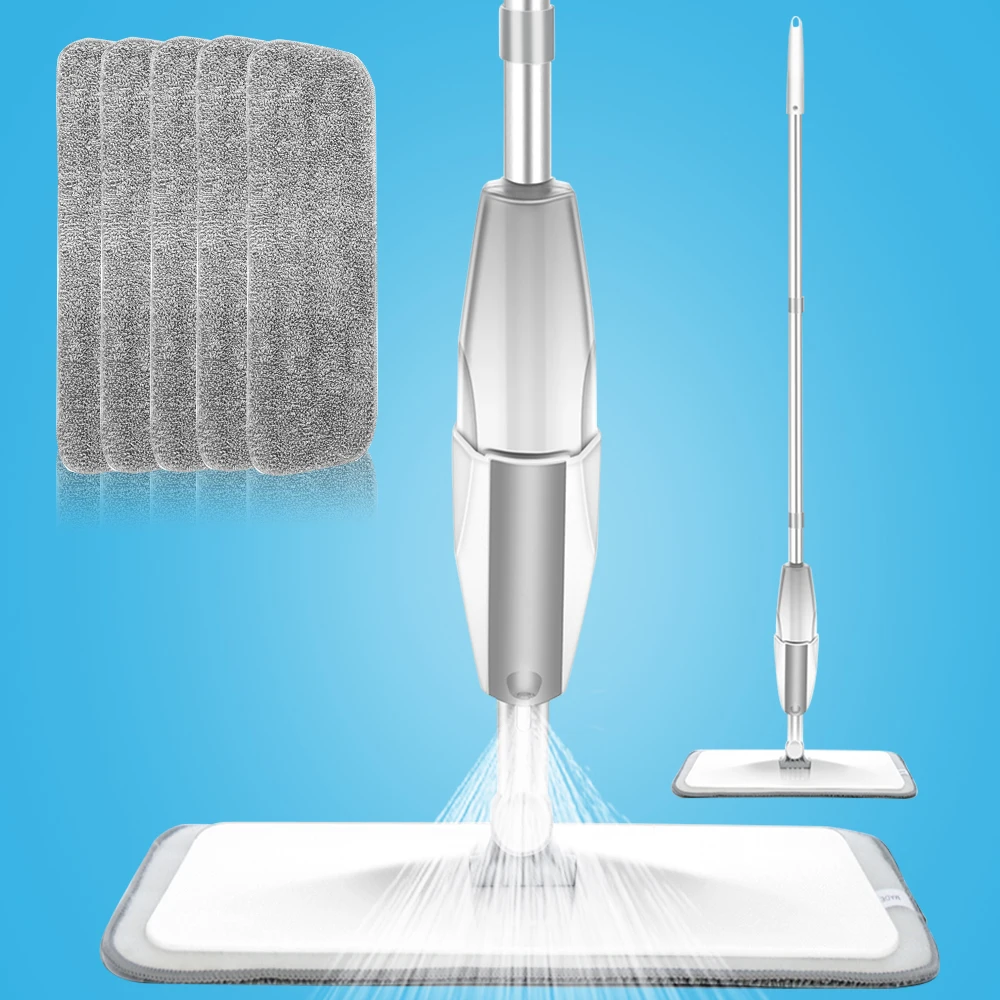 Spray Mop For Floor Cleaning Microfiber Pad Refills 360 Rotation Flat Hardwood Laminate Wood Ceramic Tile | Дом и сад