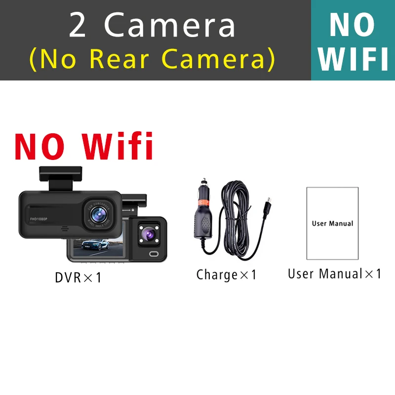 WIFI 3 Telecamera Dash Cam Cabina Auto Dvr 1080P Veicolo Interno Dvr a tre vie Canali Registratore Video Registratore Dashcam Videocamera