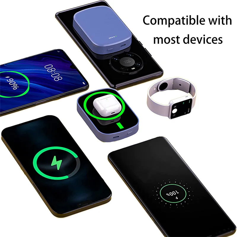10000mAh15W Portable Magnetic Wireless Power Bank Fast Mobile Phone Charger For iPhone 1213 ProMax External Battery 13 Charger magnetic wireless power bank Power Bank