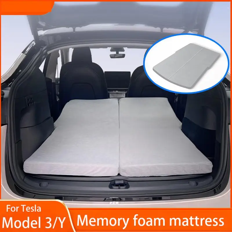 Camping Mattress For Tesla Model Y/3 Portable Foldable Memory Foam Travel Sleeping Mattress Storage Bag Accessories