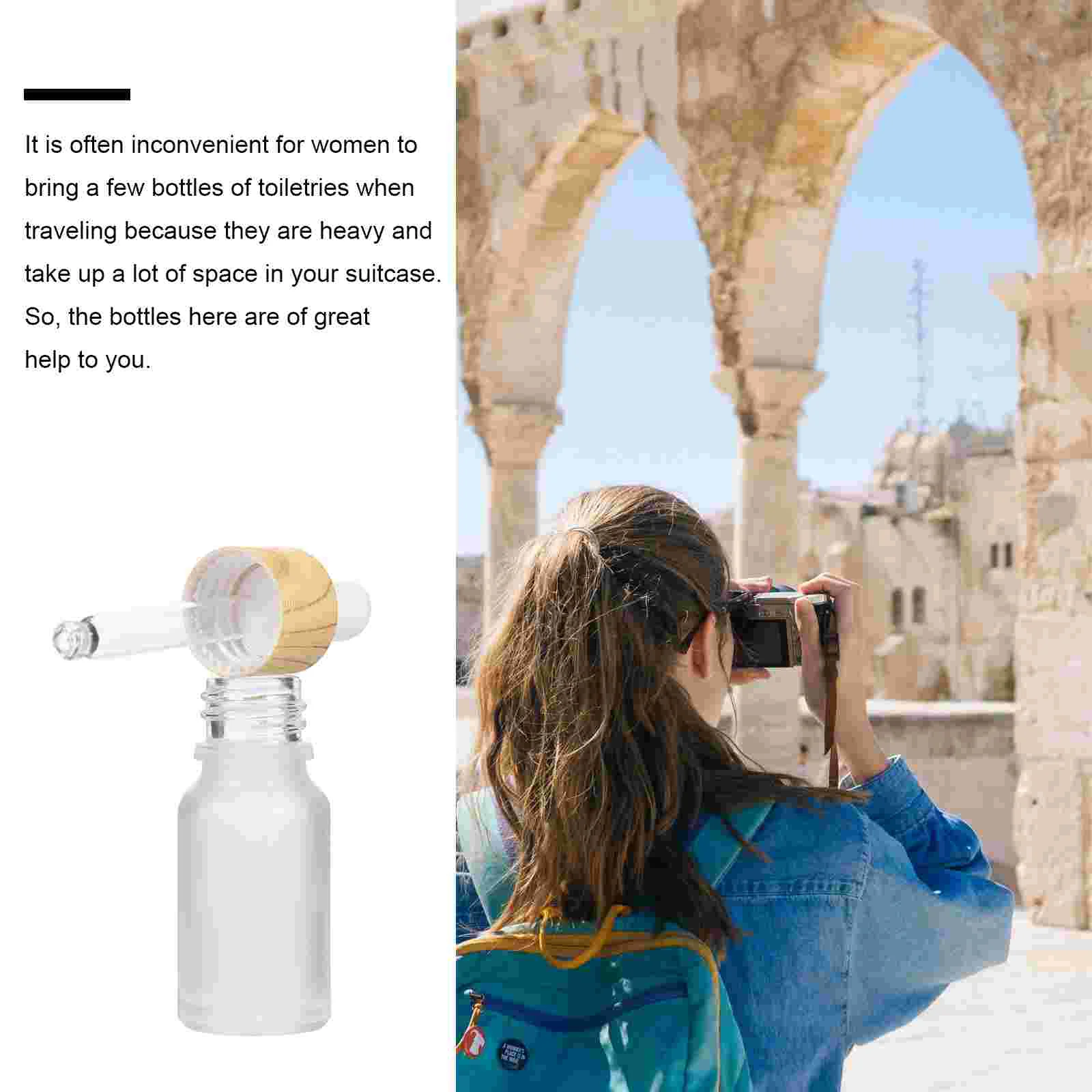 

4 Pcs Travel Containers Plastic Dropper Bottle Refillable Glass Empty Subpackaging Essential Oil Holder