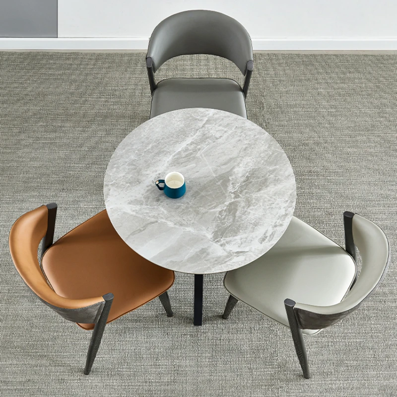 

Small Round Dining Table Living Room Modern Dinner Kitchen Dining Table Side Minimalist Mesa Comedor Home Furniture ZT50DT