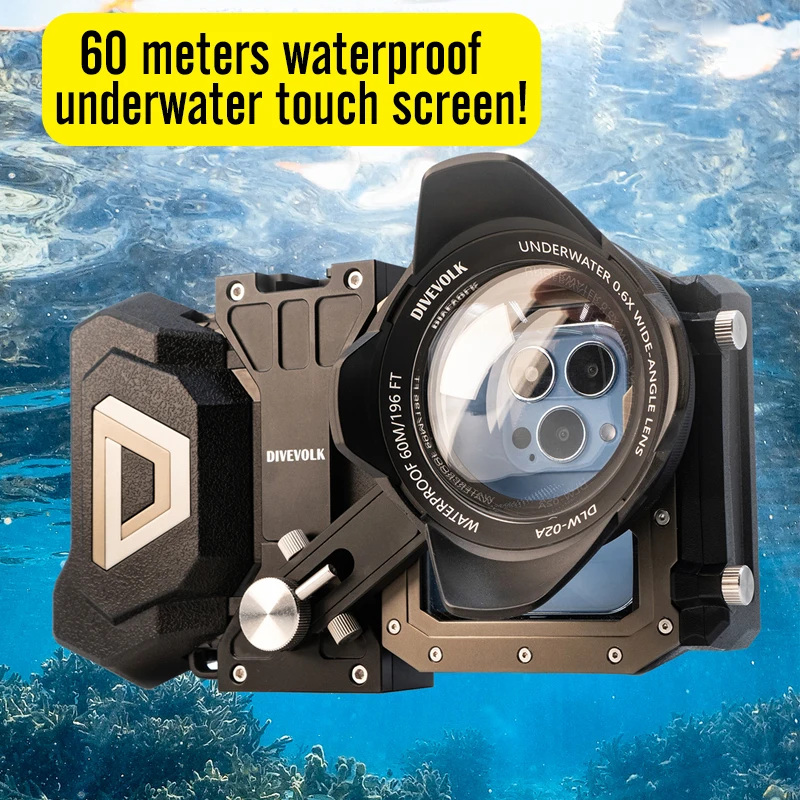 DIVEVOLK Seatouch 4 Max Phone Diving Case Waterproof Diving for iPhone 14 pro Max Huawei Samsung Xiaomi Swimming HD  Photography