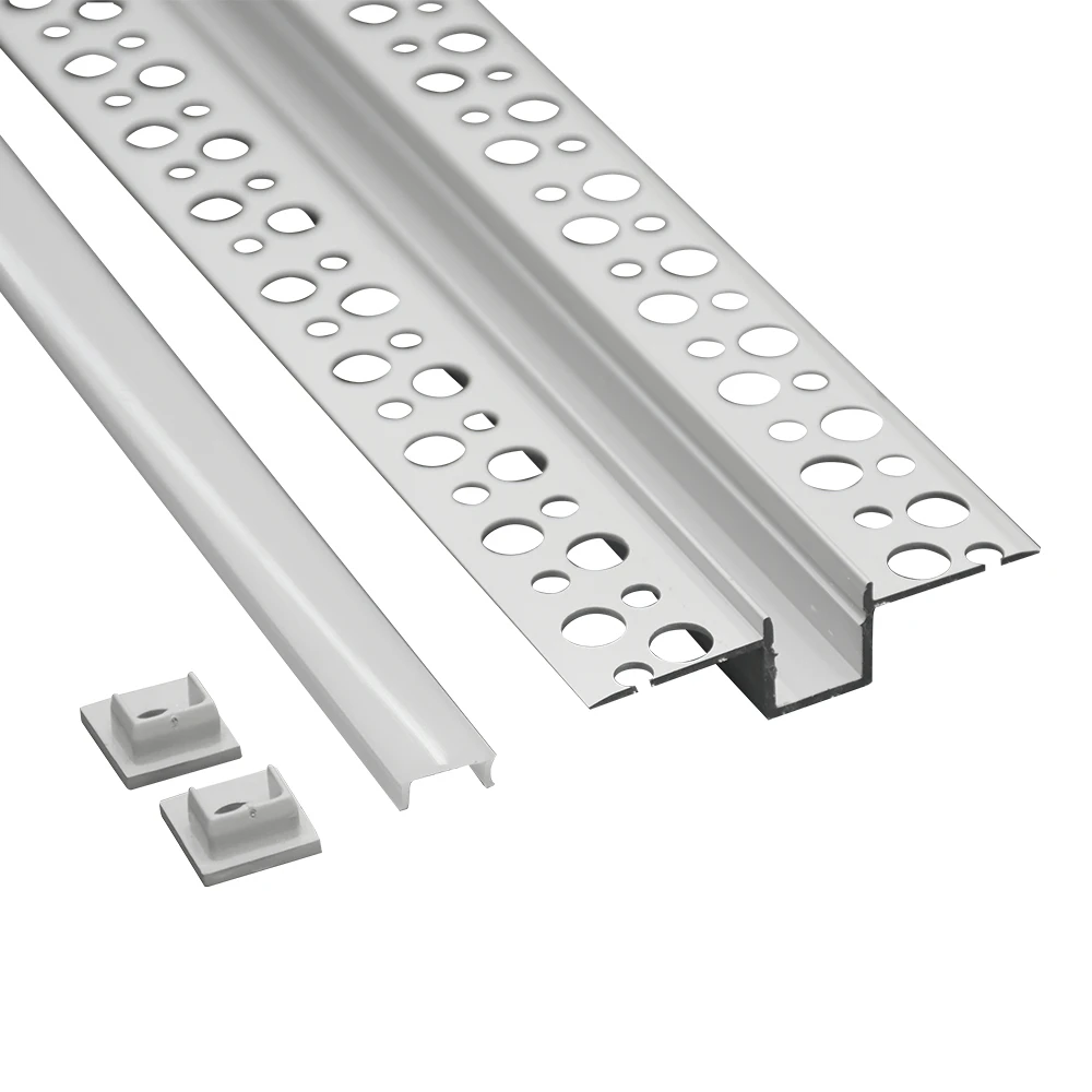 52*13mm (2pcs) 1m New Design Embedded LED Strip Profile Aluminum for Ceiling and Wall Installations