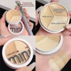 Moisturizing Contour Concealer Palette with Brush 3 Colors Full Coverage Acne Spot Dark Circles Concealer Cream Makeup Cosmetics 2