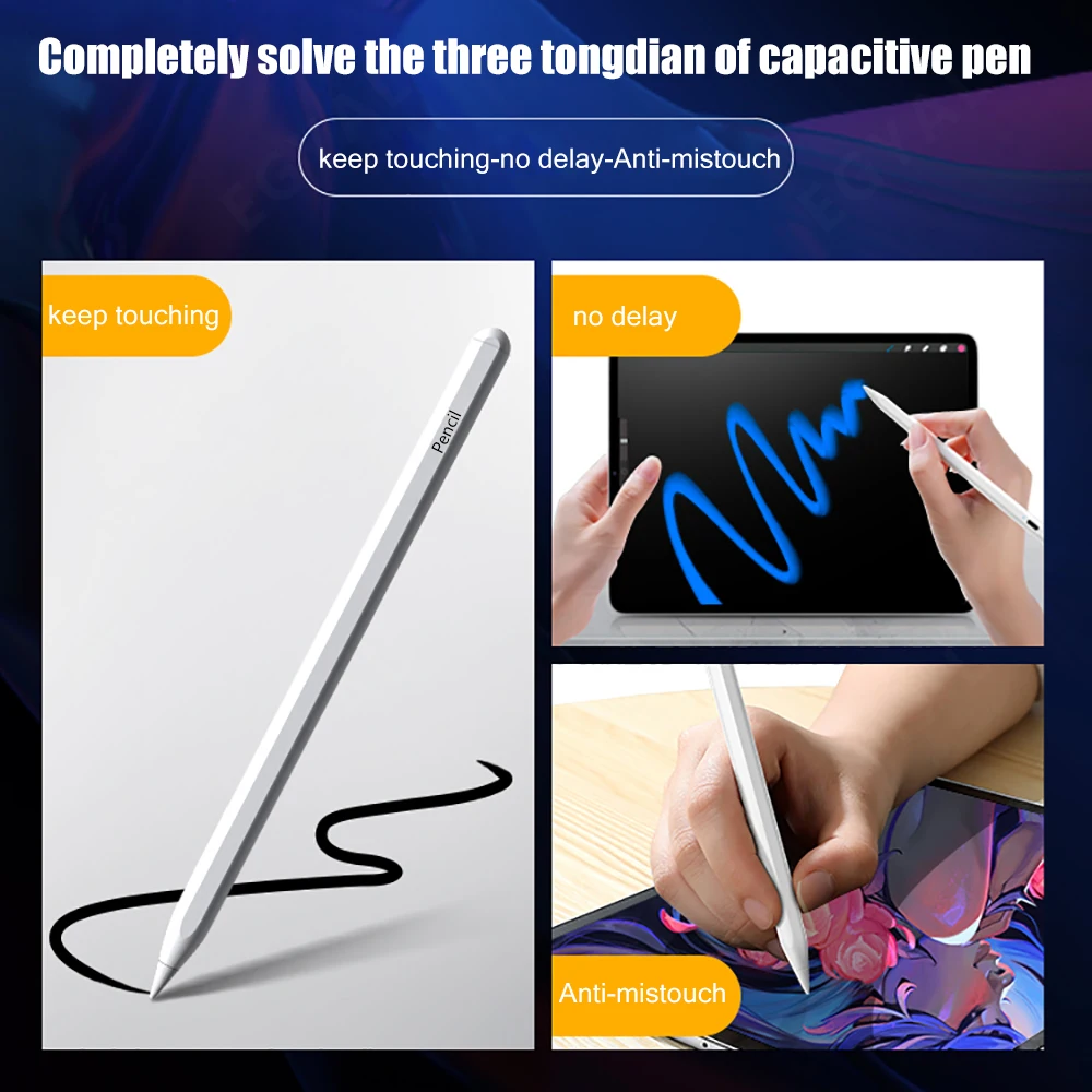 Caneta Stylus de Carregamento Magnético sem Fio Rejeição de Palma Inclinação Apple Lápis Ipad Air Pro 11 12.9 Mini 2023 - Imagem 3