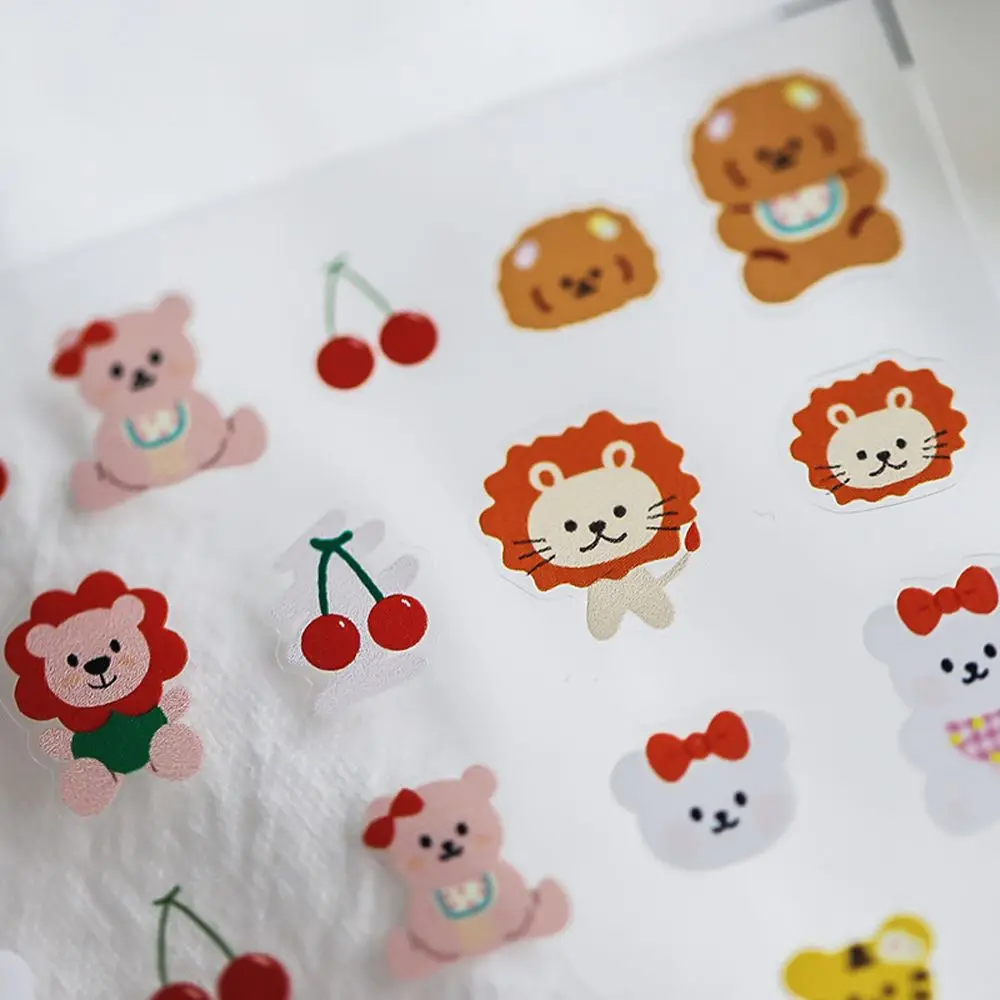 Lion Frog Bownot Self Adhesive Tiger Animal Nail Decals Manicure Accessories DIY Nail Art Decorations Cartoon Stickers nail stickers nail art tools nail art decoration nail decals