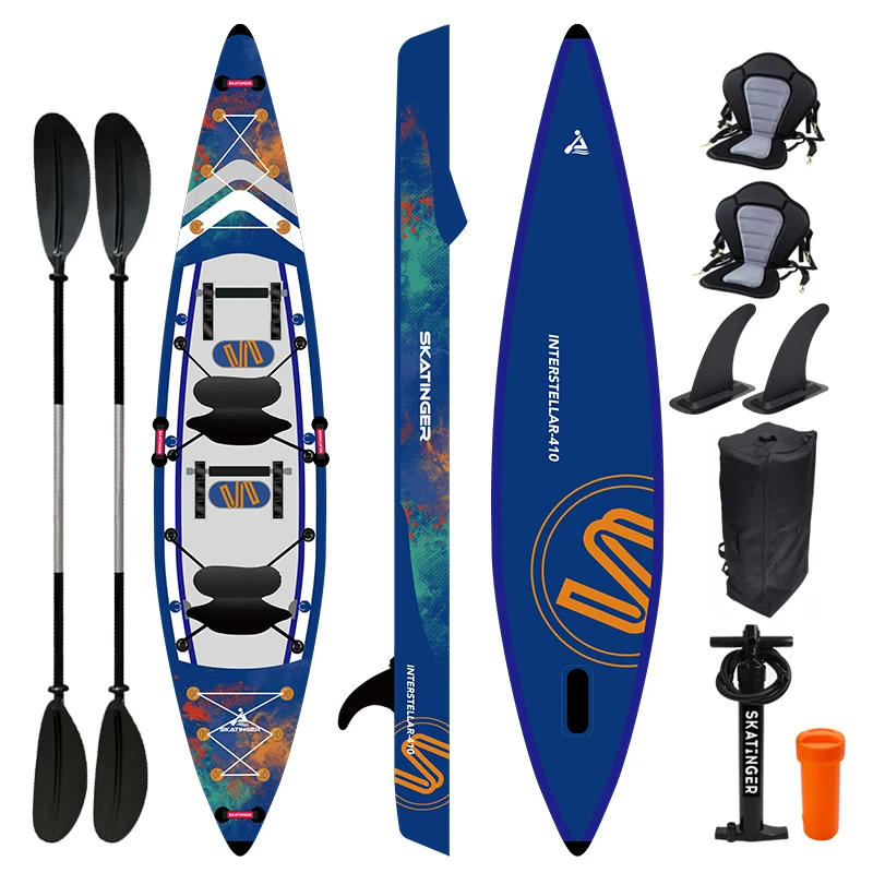 Skatinger Outdoor Gonfiabile Drop Stitch Kayak 2 Persone Kajak Kayak Gonfiabili Economici In Vendita