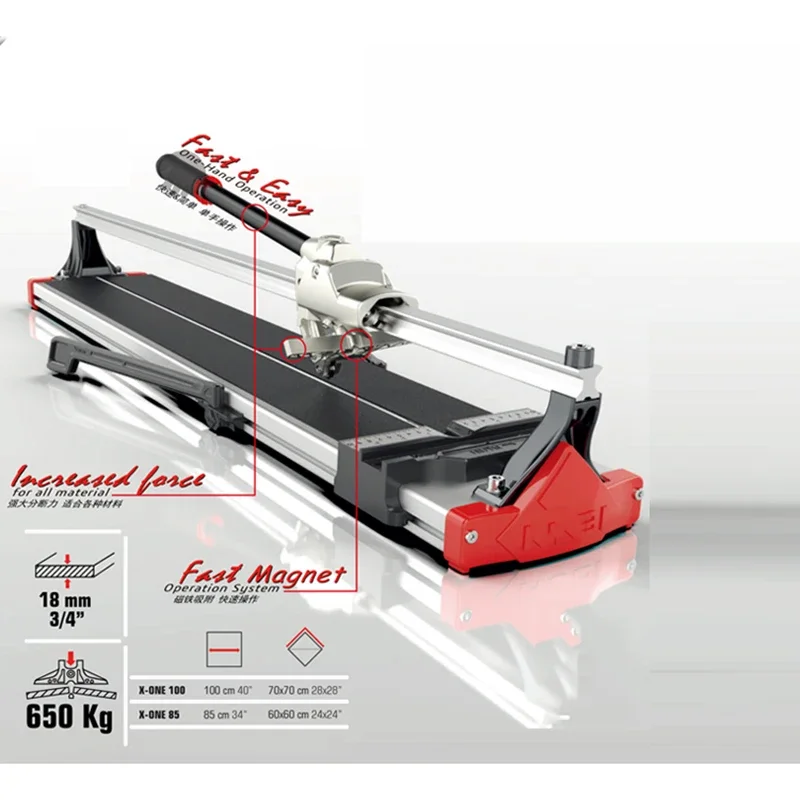 Xone1200-cortador de azulejos de cerámica Manual reforzado, cuchillo de empuje para azulejos de piso, cuchillo de alta precisión