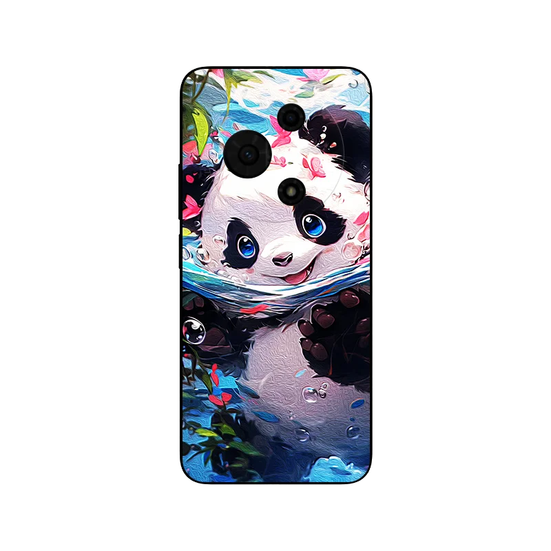 Leopard Panda Soft Silicone Phone Case - Protective Back Cover