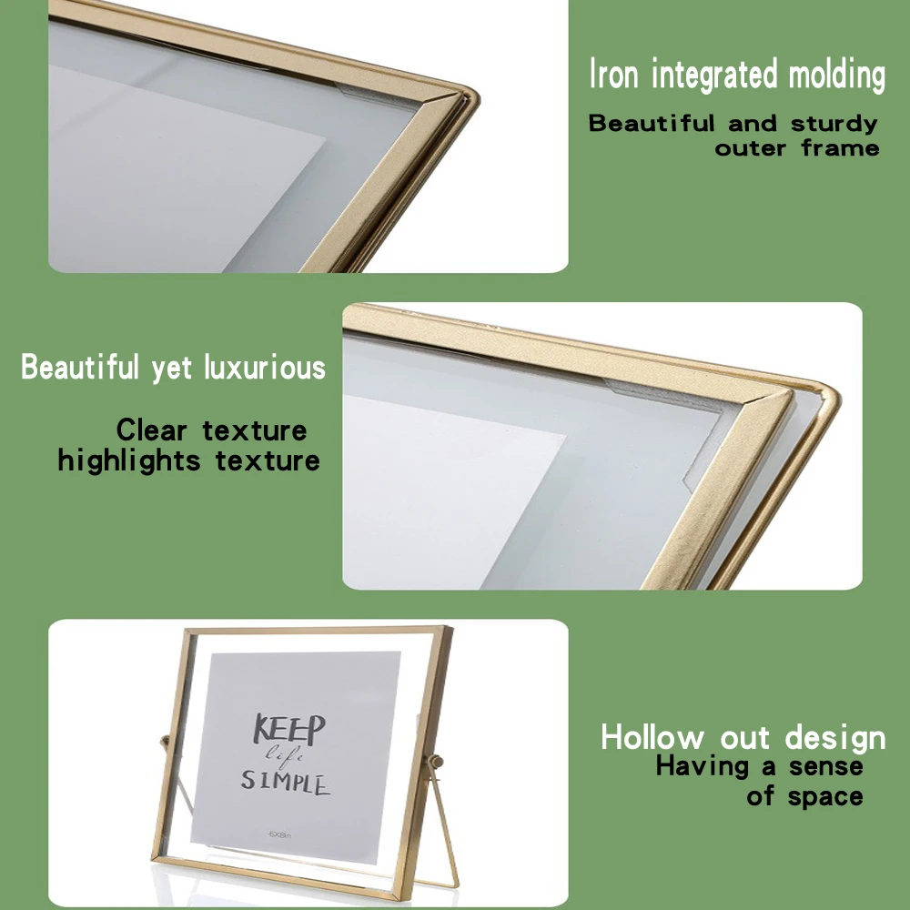 Sleek Metal Photo Frames - Modern Minimalist Decor