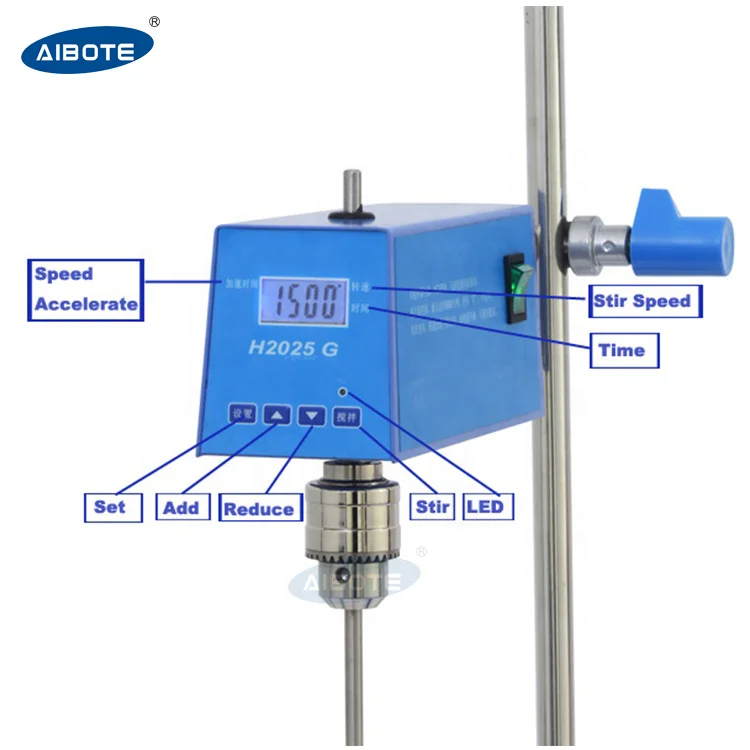 

Electric Digital Laboratory High Speed 40L Overhead Stirrer