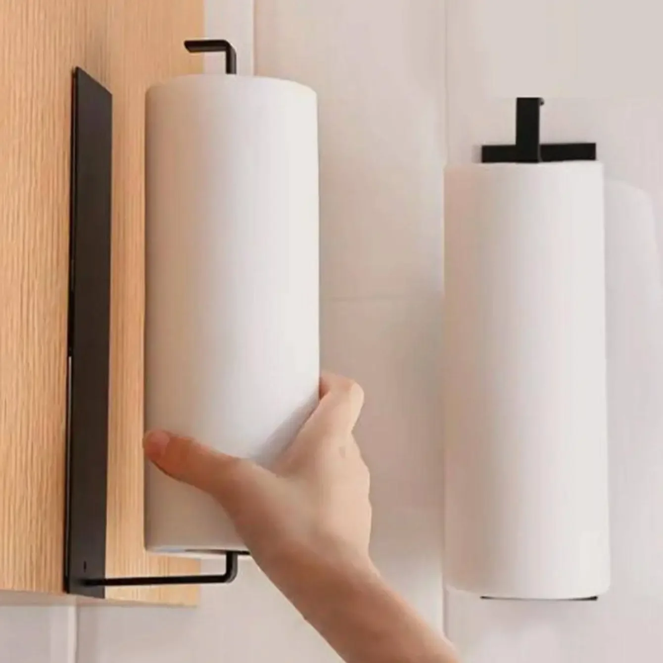 Creative Perforated Tissue Holder Wall Mounted Kitchen & Bathroom Storage