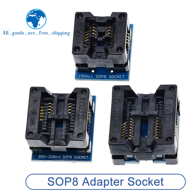TZT SOP16 to DIP8 Wide-body Seat Wide 150mil 200mil 208mil 209mil 300mil Programmer SOP8 Adapter Socket for EZP2013 CH341A