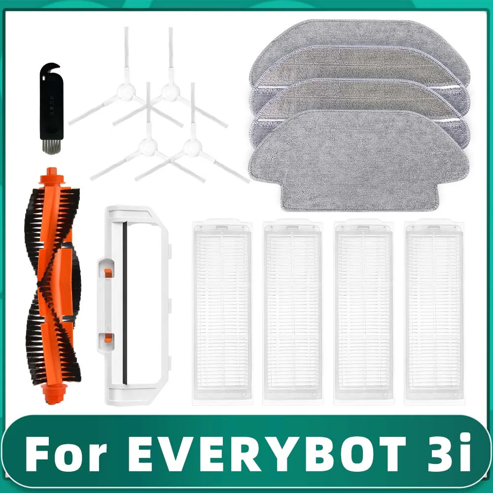para a Empresa: 3ieverybot 3i R-r-ev33i Robot Aspirador de pó Peças Sobressalentes Main Side Brush Hepa Filtro Mop Rag