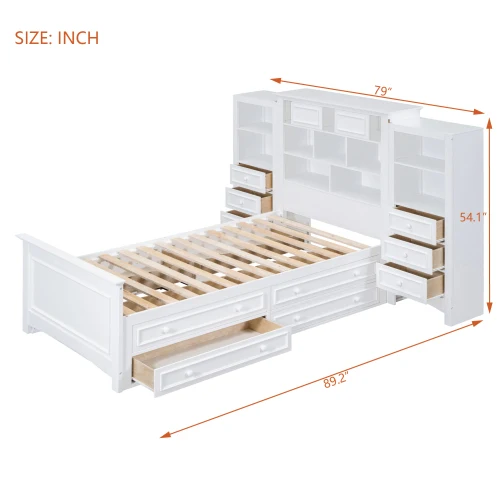Twin Platform Bed with Cabinet 6