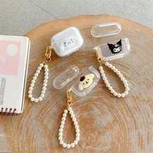 

Creative Transparent Shell Pearl Chain Apple AirPods 2 Case Cover AirPods Pro Case IPhone Earphone Accessories Air Pod Case