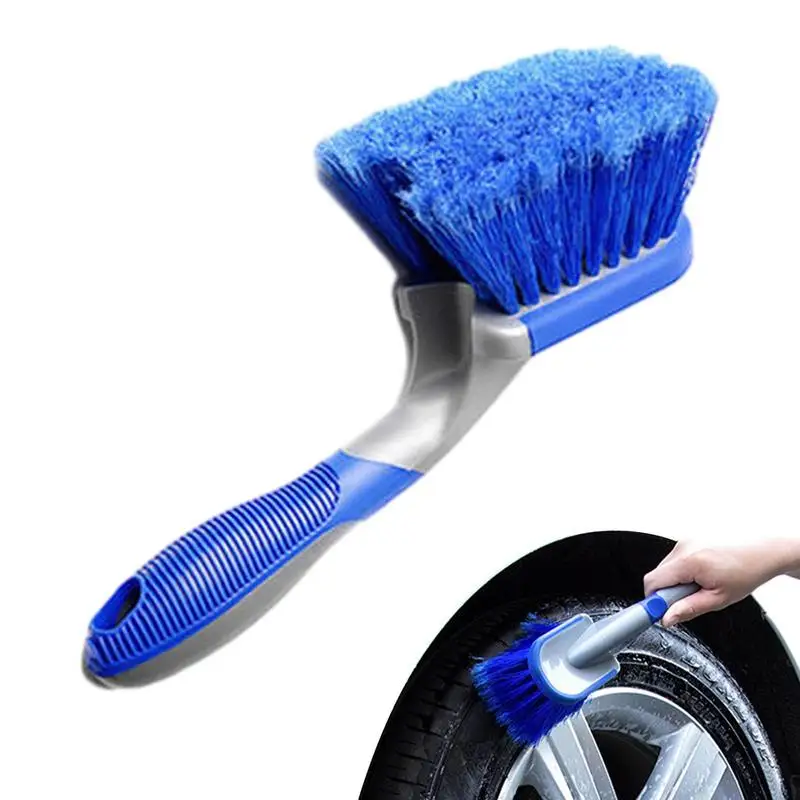 Car Wheel Brush Portable Microfiber Wheel Tire Rim Brush Set Bristle Wheel  Brush Spokes Long Handle Car Wash Equipment For Autos - AliExpress