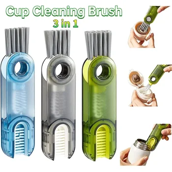 3 in 1 Multifunctional Cleaning Brush, 3 in 1 Cleaning Brush for Water Bottles, Cup, Home Kitchen Cleaning Tools 1