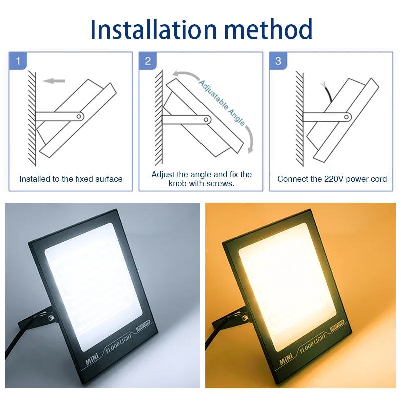 Led Flood Light 2pcs/lot Led Flood Light AC220V 240V 10W 20W 30W 50W 100W 150W Outdoor Floodlight Spotlight IP67 Waterproof Street Lamp Lighting