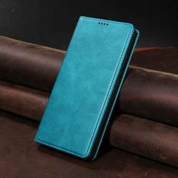 Premium PU Leather Wallet Phone Case with Magnetic Closure and Picture Frame Holder - Samsung A24 (Light Blue)