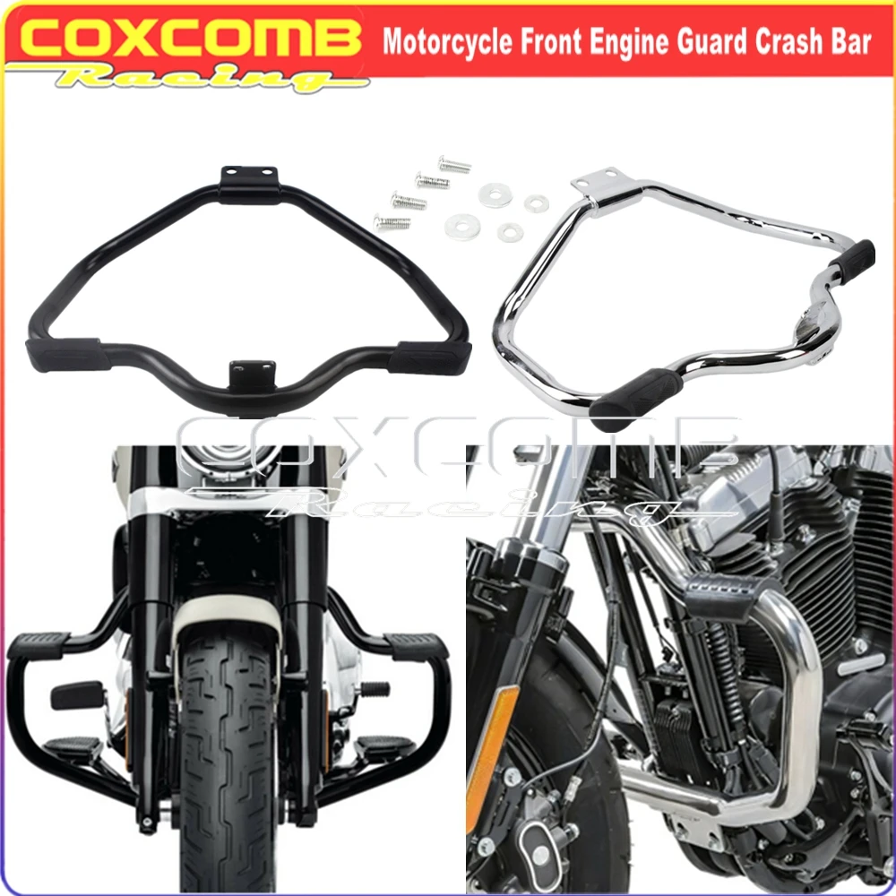 

Chrome/Black Motorcycle Highway Crash Bar For Harley Sportster Roadster Iron 883 XL1200 XL883 2004-19 Front Engine Guard Bumper