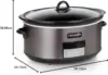 Large 8-Quart Programmable Slow Cooker with Auto Warm Setting, Black Stainless Steel, Includes Cookbook (Pack of 1) 6