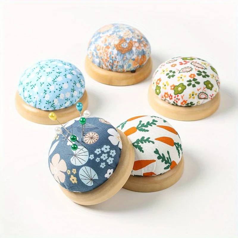 Support en bois couleur Ramdon, 1 pièce, épingle à aiguille en tissu, fournitures de couture, broderie, bricolage, artisanat, rangement d'aiguilles, coussins 1