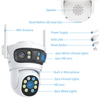 Système de vidéosurveillance sans fil Movols 6MP à trois objectifs PTZ H.265, caméra de sécurité IP étanche avec audio bidirectionnel, système de surveillance NVR 10CH 5