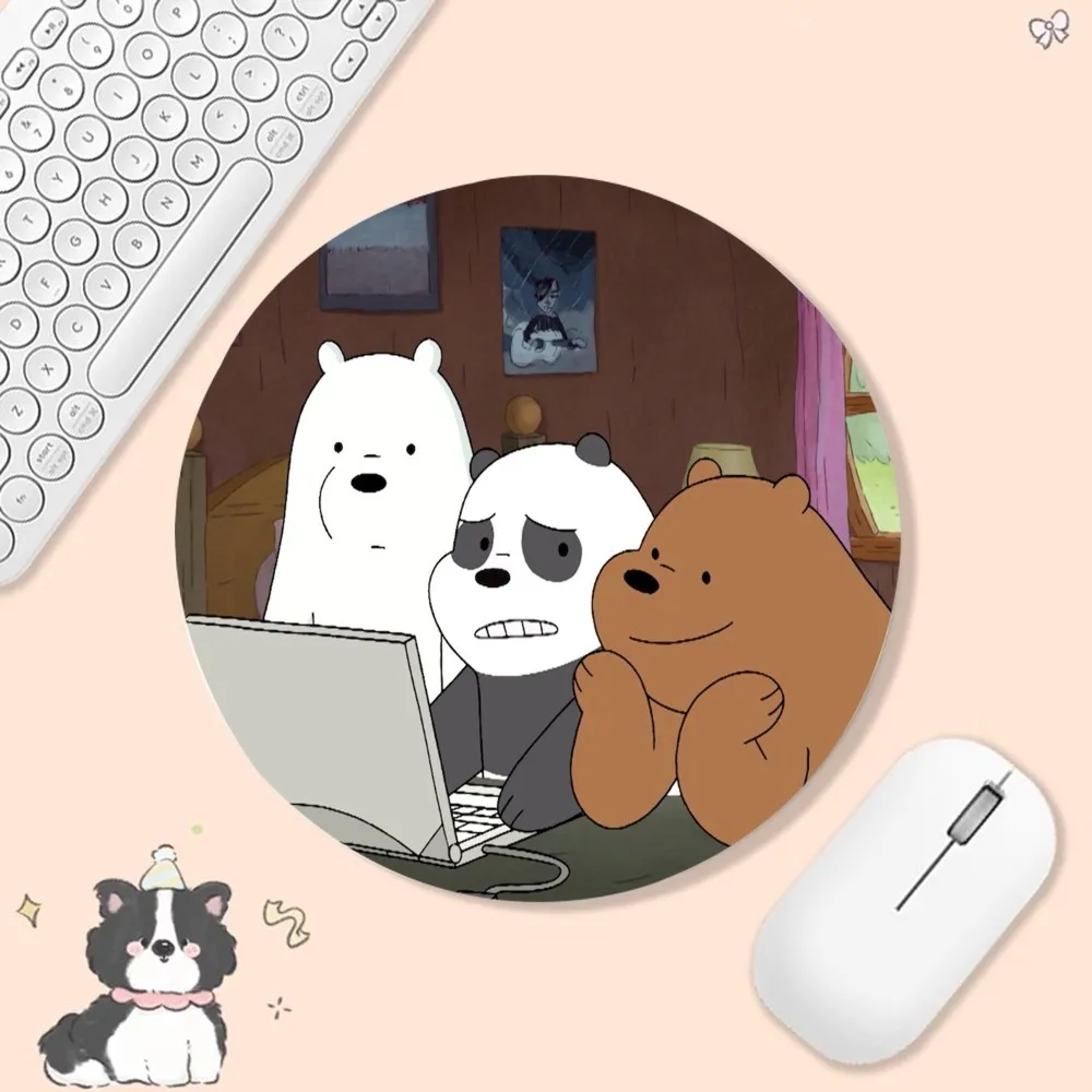 Cartoon B-Bare B-Bear 22x22cm Round Big Promotion Table Mat Student Mousepad Computer Keyboard Pad Games Pad for PC Desk Pad 3