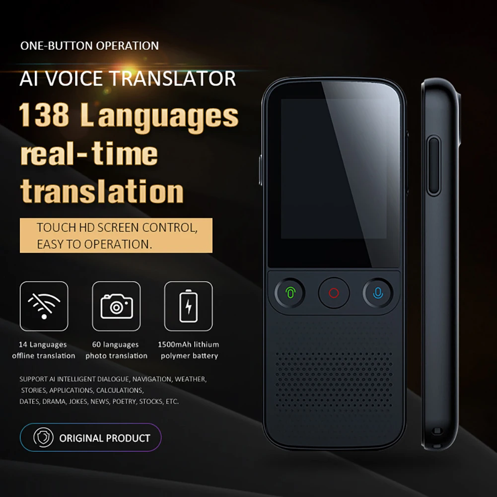 

T10 Pro Voice Language Translator Device 138 Online 14 Offline Languages Real-Time Translation Device For Learning Travel