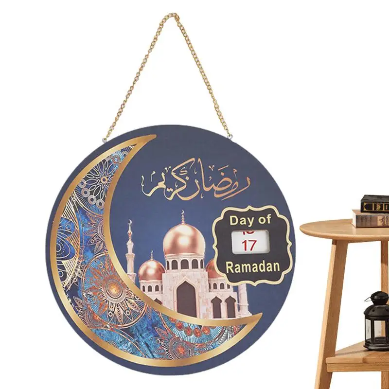 

Многоразовая деревянная ИД календарь доска ИД Адвент напоминание настольное украшение Луна и строительный шаблон Замена номера ИД Декор