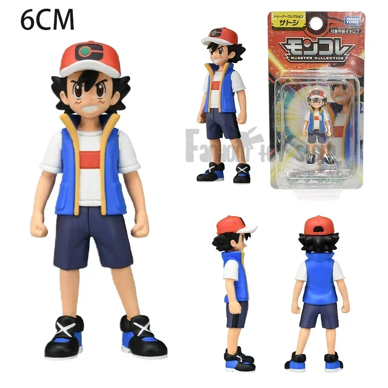 thumbnail image 1 of Pokemon Figure Trainer Ash Ketchum Leon Cynthia Steven Stone Takara Tomy Monster Collection Seriers Toys, 1 of 5