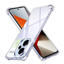 Shockproof Armor Clear Phone Back Cover for RedmiNote13 4G (Transparent)