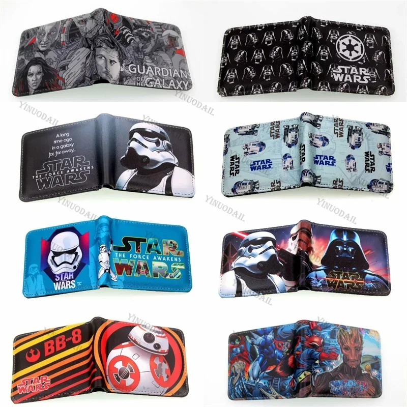 Darth Vader Baby Yodas Portafoglio Anime Figure Borsa Portamonete Portamonete Encanto Money Clutch Wristlet Cover Organizer Portafoglio