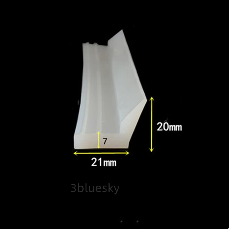 

Custom Solid Silicone Rubber L Sealing Strip Bar Angle Corner Guard Protecor Collision Avoidance Gasket 20 x 21mm Translucent