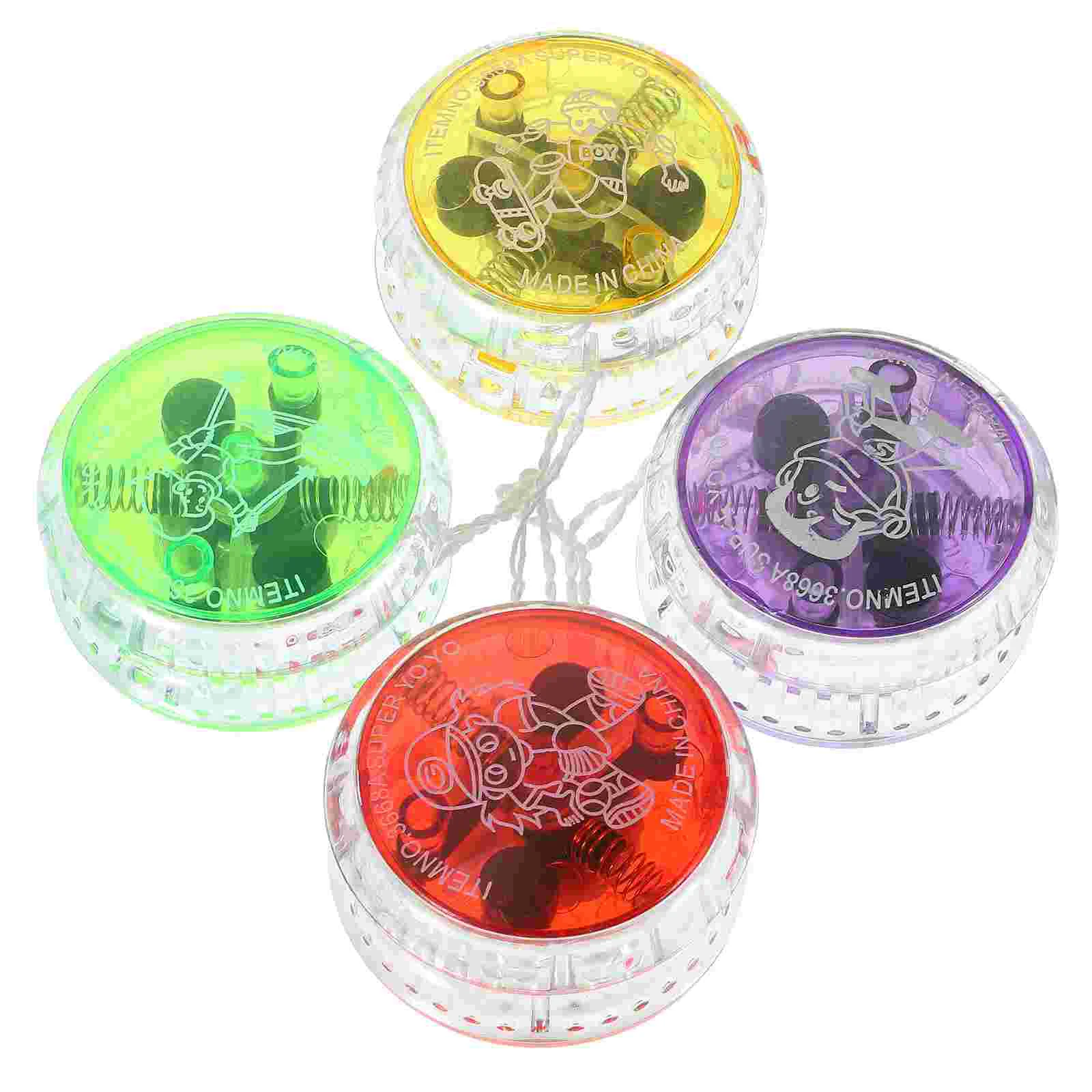

4 Pcs Glow Yo-yo Outdoor Playset Finger Playthings Toy Toys Balls Pp Lovely House