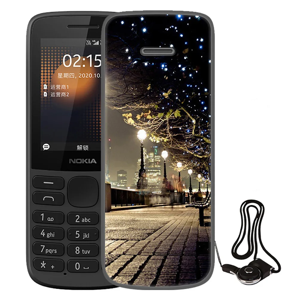 JIENI Cover Per Nokia 6300 4G + 2 Pellicole Vetro Temperato - Custodia Silicone Morbida TPU Con Fantasia Demone Cartoon, Nero