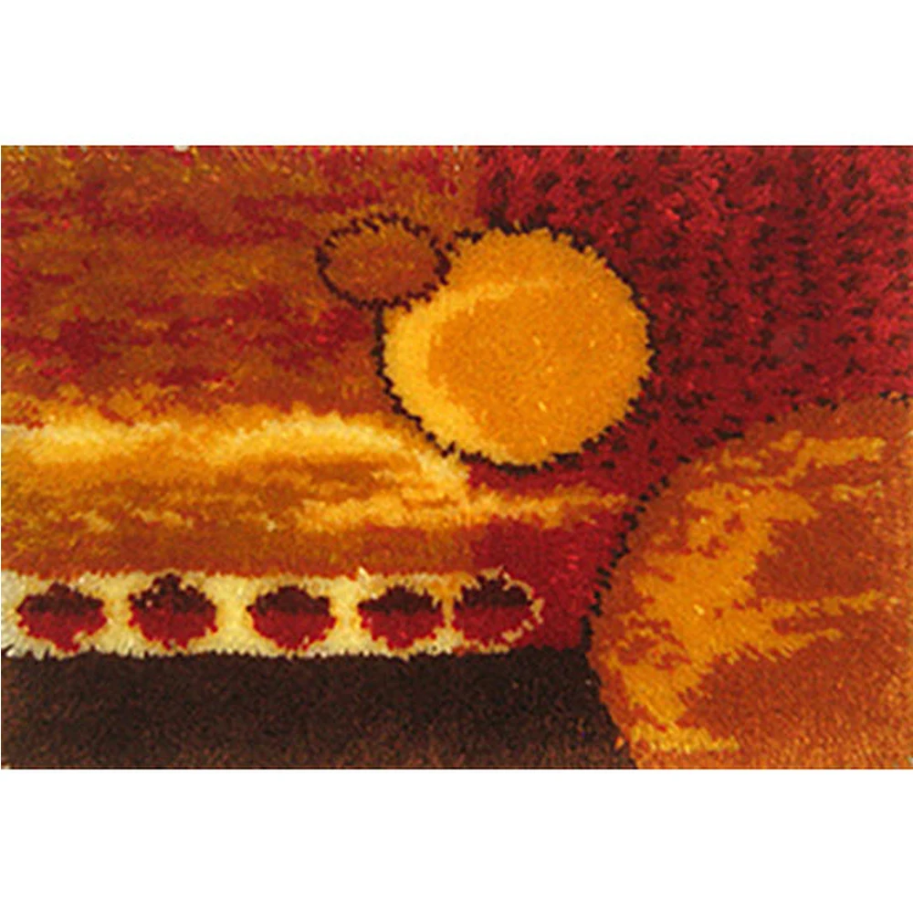 

Latch hook carpet Canvas embroidery with pattern Crochet strings rugs Embroidery kit Rug making supplies Handcraft Tapestry