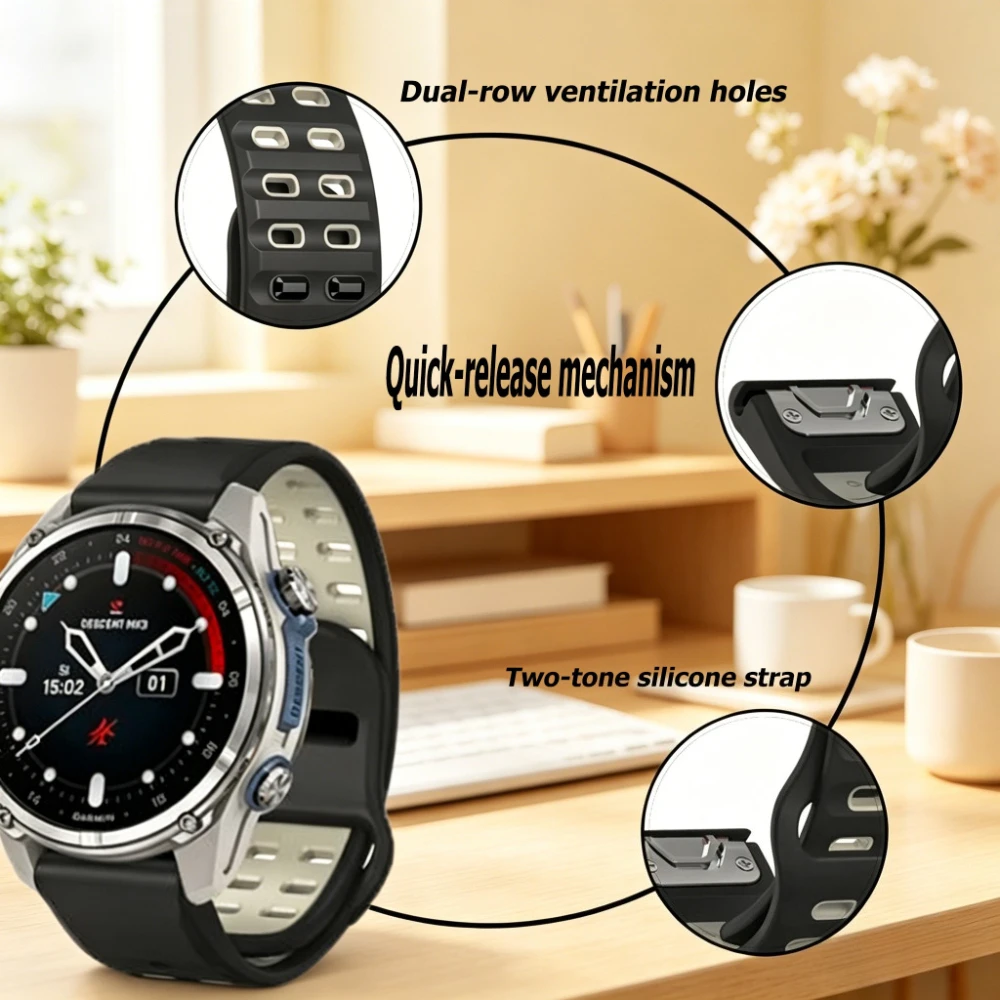 QuickFit Silicone Watch Strap - Durable and Versatile Replacement Band
