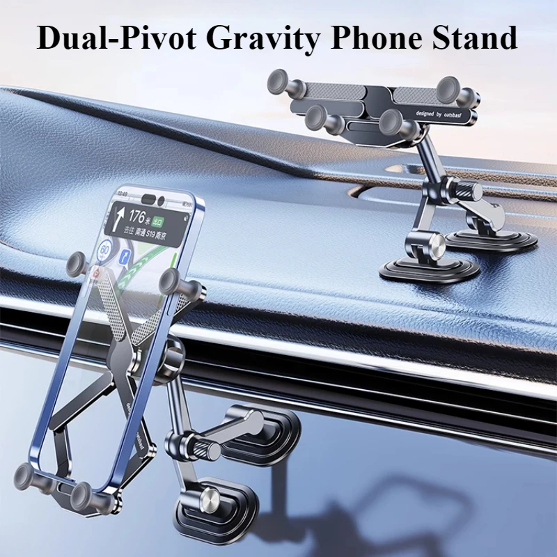 Hipacool Universal-Autotelefonhalter, Ständer, Armaturenbrett, Bogenbrückenbasis, stabiler Winkel verstellbar, für 4,7–7,2 Zoll iPhone, Samsung