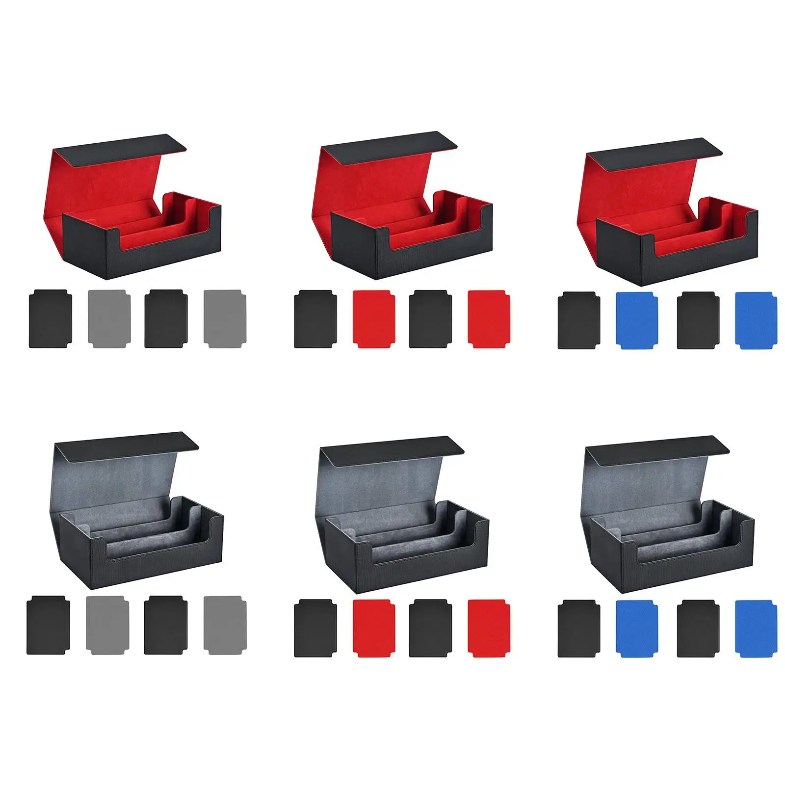 

Card Deck Box Container Standard Magnetics Closure Gathering Card Toy Can Holds 1200+ Cards Premium PU Leather Game Card Storage