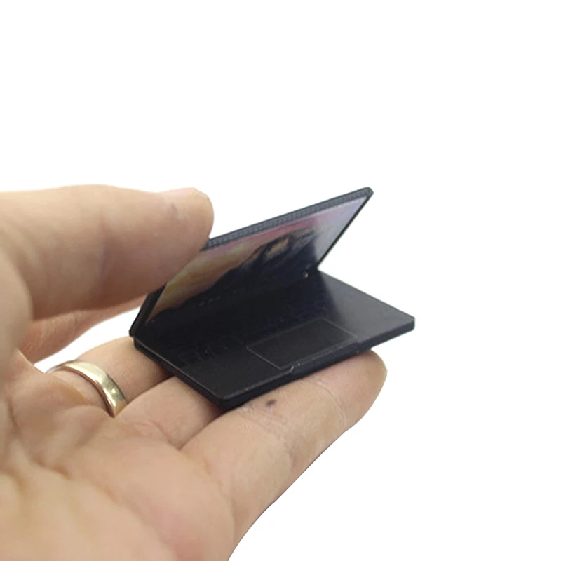 Kids 1:12 Simulation Mini Laptop Computer Dollhouse Miniature Alloy Crafts Dollhouse Decoration For Doll House DIY Accessories - 5