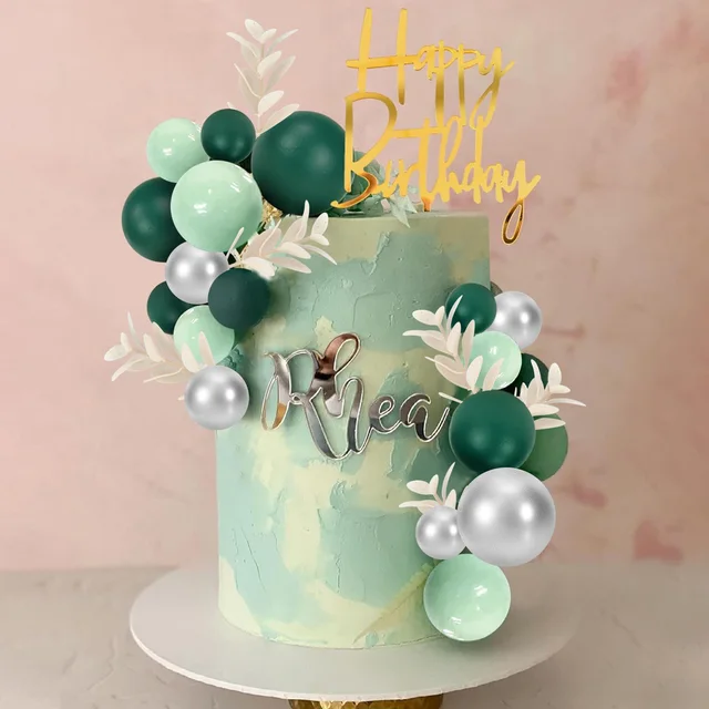 Black Acrylic Happy Birthday Cake Topper - 5 Inch Decoration For Cakes & Cupcakes, Reusable Party Supplies - View #4