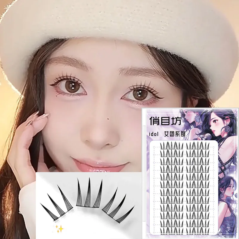 

Segmented Style Girl Group Eyelash Manga Lashes Thick False Eyelashes Wholesale Individual Eyelashes Anime Lashes Daily Makeup