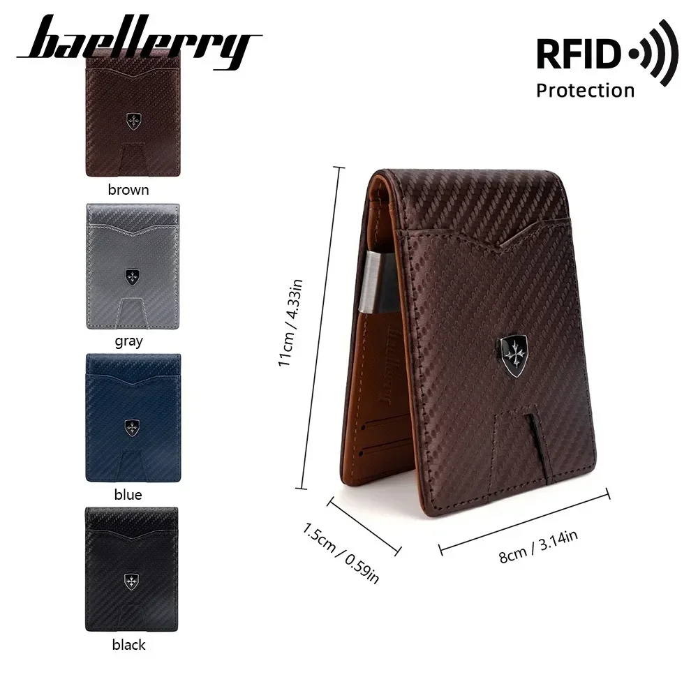 Rfid Carbon Fiber Luxury Men Wallets Money Bag Slim Thin Man Card Holder Wallet for Men Small Short Purse credit card holder 5
