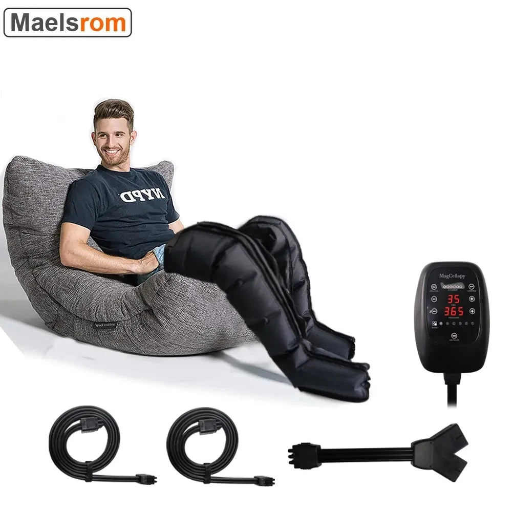 6 Chambers Air Compression Massage System With 6 Modes Atmospheric Pressure 80 kPa~106 kPa Leg Pressure Therapy air compression leg massager with 6 modes 6 chambers pneumatic boots lymphatic drainage massage recovery boot for athlete